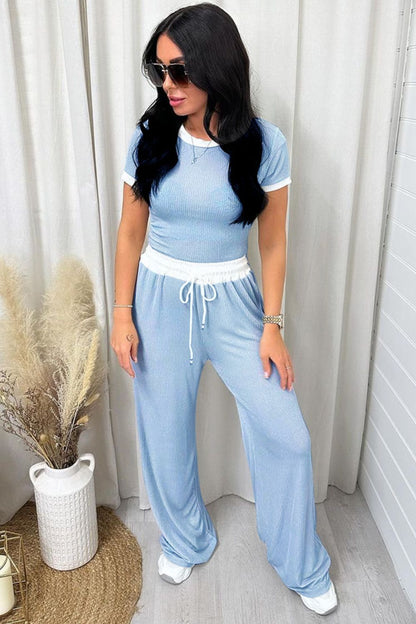 CONTRAST RELAXED PANT SET