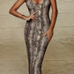 ANIMAL PRINT V NECK CAMI DRESS Wäre Rare Trend