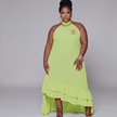 Plus + Ruffled Maxi Dress Wäre Rare