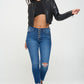 Zip Up Cropped Bomber Jacket Wäre Rare Trend