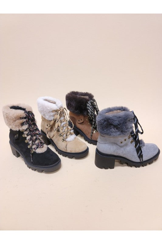 VINI-FUR COMBAT BOOTIES Let's See Style