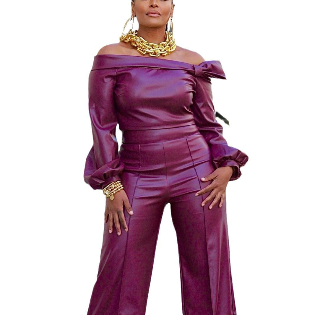 Personality Fashion Leather Suit Women WARE RARE JUSA