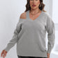 Plus Size Cutout V-Neck Sweater Wäre Rare Trend