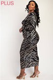 Jaylin Plus Size Sequins Knit One Shoulder Dress with Cutout Blaire Shops