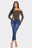 Leslie Off-Shoulder Asymmetric Long Sleeve Top – Stylish Women’s Blouse Blaire Shops