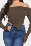 Leslie Off-Shoulder Asymmetric Long Sleeve Top – Stylish Women’s Blouse Blaire Shops