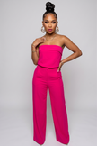 Tube Top and Wide Leg Pants Set ware rare trend