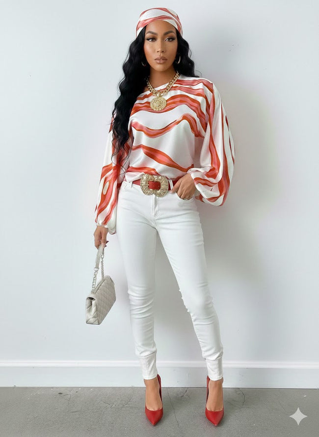 Striped off shoulder blouse Wäre Rare Fashion