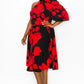 PLUS ROSE PRINT DRESS Wäre Rare