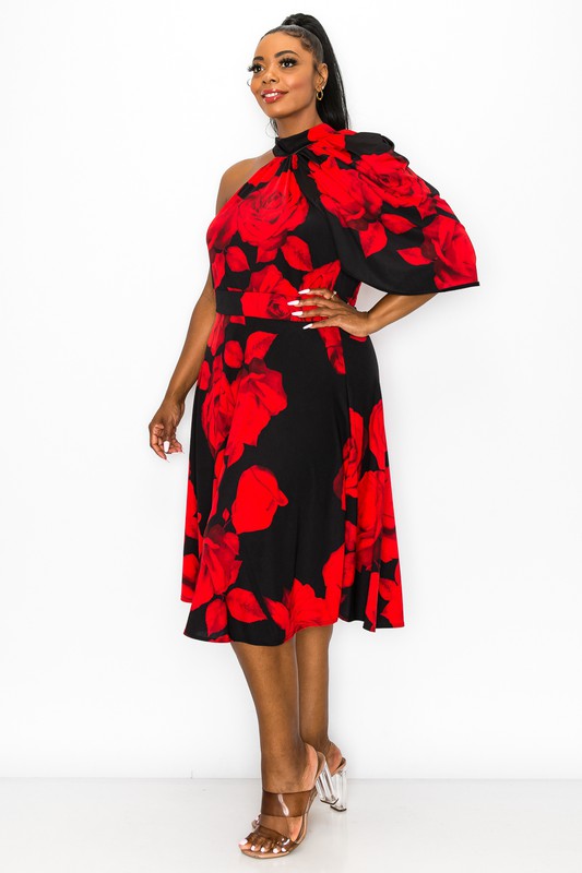 PLUS ROSE PRINT DRESS Wäre Rare