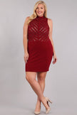 Lace Bodycon Mock Neck Dress - Wäre Rare