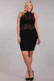 Lace Bodycon Mock Neck Dress - Wäre Rare