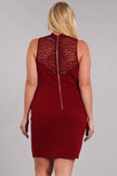 Lace Bodycon Mock Neck Dress - Wäre Rare