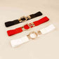 Circle Shape Buckle Zinc Alloy Buckle PU Leather Belt Wäre Rare Trend