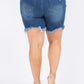 PLUS SIZE DISTRESSED SKINNY DENIM SHORTS - Wäre Rare