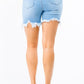 PLUS SIZE DISTRESSED SKINNY DENIM SHORTS - Wäre Rare