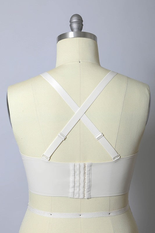 PLUS FAUX LEATHER BRALETTE Leto Accessories