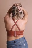 PLUS FAUX LEATHER BRALETTE Leto Accessories