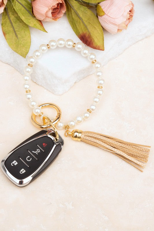 Classic Pearl Key Ring Bracelet - Wäre Rare