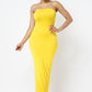 SOLID STRAP LESS DRESS WITH BACK SLIT - Wäre Rare
