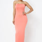 SOLID STRAP LESS DRESS WITH BACK SLIT - Wäre Rare