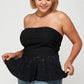 Eyelet Bandeau Peplum Top - Wäre Rare