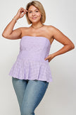 Eyelet Bandeau Peplum Top - Wäre Rare