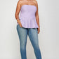 Eyelet Bandeau Peplum Top - Wäre Rare