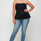 Eyelet Bandeau Peplum Top - Wäre Rare