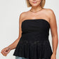Eyelet Bandeau Peplum Top - Wäre Rare