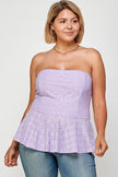 Eyelet Bandeau Peplum Top - Wäre Rare