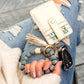 Leopard Beaded Key Ring Wallet Bracelet - Wäre Rare