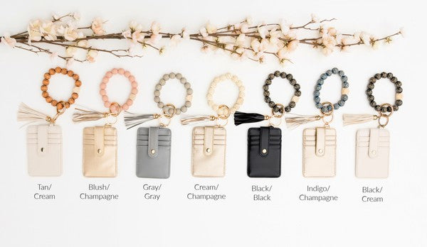 Leopard Beaded Key Ring Wallet Bracelet - Wäre Rare