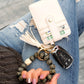 Leopard Beaded Key Ring Wallet Bracelet - Wäre Rare