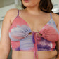 Plus Size Tie Dye Mesh Keyhole Front Brami Top Leto Accessories