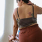 Plus Size Tie Dye Mesh Keyhole Front Brami Top Leto Accessories