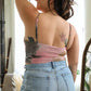 Plus Size Tie Dye Mesh Keyhole Front Brami Top Leto Accessories