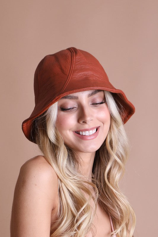 VEGAN LEATHER BUCKET HAT Leto Accessories