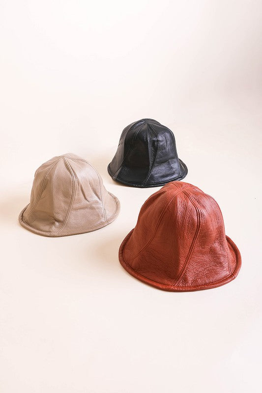 VEGAN LEATHER BUCKET HAT Leto Accessories