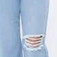 DISTRESS KNEE FLARED DENIM PANTS - Wäre Rare