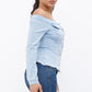 OFF THE SHOULDERS LONG SLEEVE DENIM TOP - Wäre Rare