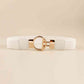 Circle Shape Buckle Zinc Alloy Buckle PU Leather Belt Wäre Rare Trend