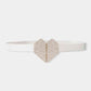 Rhinestone Heart Buckle Elastic Belt Wäre Rare Trend