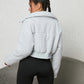 CROPPED HOUNDSTOOTH ZIP-UP JACKET Wäre Rare Trend