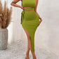 Tie Waist Asymmetrical Midi Dress Wäre Rare
