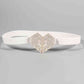 Rhinestone Heart Buckle Elastic Belt Wäre Rare Trend
