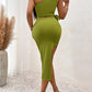 Tie Waist Asymmetrical Midi Dress Wäre Rare