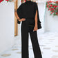 MOCK NECK SPLIT SLEEVE JUMPSUIT Wäre Rare Trend