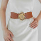 Flower Alloy Buckle Elastic Belt Wäre Rare Trend