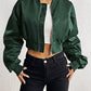 Zip-Up Ruched Cropped Jacket Wäre Rare Trend